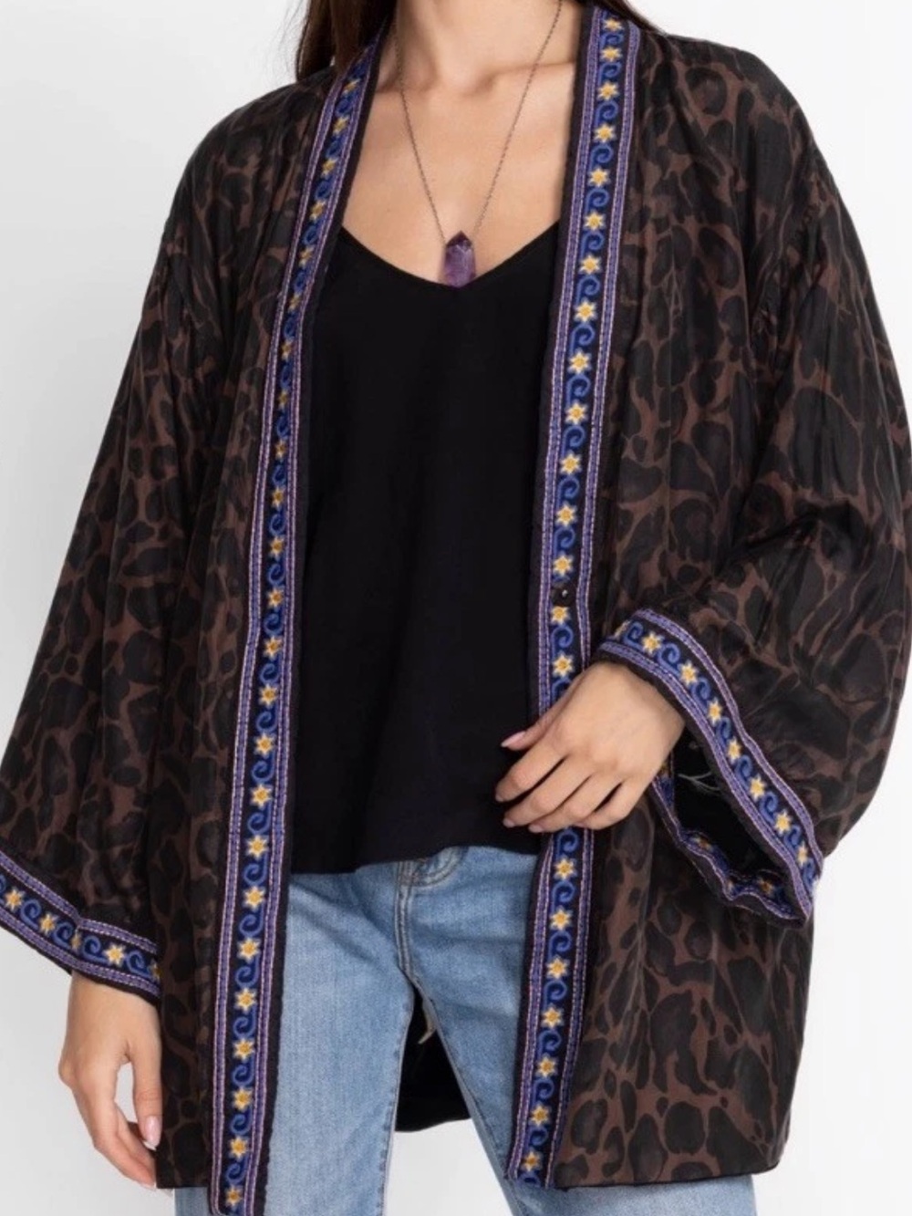 Johnny Was heavily embroidered Elletra Reversible
Kimono NWT RARE - Picture 3 of 14